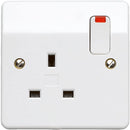 MK Logic Plus K2657SAWHI, 13A Single Switch Socket with NEON Indicator