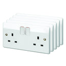 MK Logic Plus K2747WHI, 13A Twin Switch Socket Outlet
