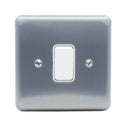 MK Albany Plus 10A Single Gang 2 Way Grid Switch in Brushed Chrome Finsh