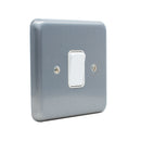 MK Albany Plus 10A Single Gang 1 Way Grid Switch in Brushed Chrome Finish