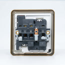 MK Albany Plus K2458SAG 13A Single Switch Socket with NEON in Satin Gold Finish