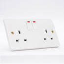 MK Logic Plus K2747WHI, 13A Twin Switch Socket Outlet