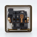 MK Albany Plus K2883SAG - 15A Single Switch Socket Round Pin - Satin Gold Finish