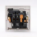 MK Logic Plus K2893WHI, 15A Single Switch Socket Round Pin