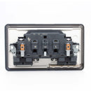 MK Albany Plus K2948BRC 13A Twin Switch Socket Outlet in Brushed Chrome Finish