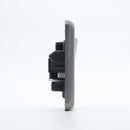 MK Albany Plus K2948BRC 13A Twin Switch Socket Outlet in Brushed Chrome Finish