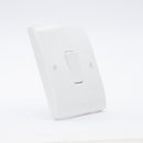 MK Logic Plus K4870WHI, 10A Single 1 Way Plate Switch