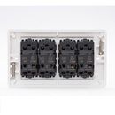 MK Logic Plus K4874WHI, 10A Four Gang 2 Way Plate Switch