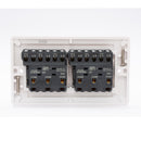 MK Logic Plus K4879WHI, 10A Six Gang 2 Way Plate Switch