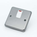 MK Albany Plus K5233BRC 20A Double Pole Switch With NEON in Brushed Chrome Finish