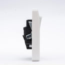 MK Logic Plus K5423WHI, 20A Double Pole Switch With Flex Outlet in Base and NEON Indicator