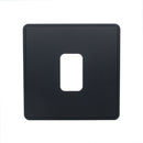 MK Dimensions KMH4331BLKC, Single Grid Switch Front Plate in Black Finish