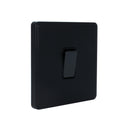 MK Dimensions Black Finish, 10A Single 1 Way Grid Switch