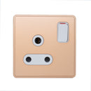 MK Dimensions 15A Single Switch Socket Outlet - Champagne Finish