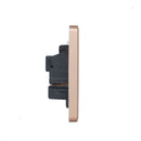 MK Dimensions 15A Single Switch Socket Outlet - Champagne Finish