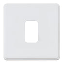 MK Dimensions KMH4331WHIC, Single Grid Switch Front Plate in White Finish
