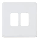 MK Dimensions KMH4332WHIC, Twin Grid Switch Front Plate in White Finish
