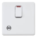MK Dimensions KMH5000WHIC, 20A Switch With Front Flex Outlet and NEON in White Finish