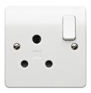 MK Logic Plus K2893WHI, 15A Single Switch Socket Round Pin