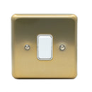 MK Albany Plus 10A Single Gang 1 Way Grid Switch in Satin Gold Finish