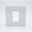 MK Logic Plus K181WHI, Single Module Euro Front Plate for Telephone, Data, Satellite