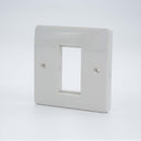 MK K181 Face Plate suitable for use with Single Euro Modules of Data, Telephone, Satellite, AV etc.