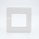 MK Logic Plus K182WHI,  Double Module Euro Front Plate for Telephone, Data/Internet, Satellite