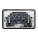 MK Albany Plus K2448BRC 13A Twin Switch Socket with NEON in Brushed Chrome Finish