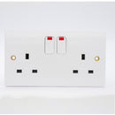 MK Logic Plus K2747WHI, 13A Twin Switch Socket Outlet