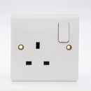 MK Logic Plus K2757WHI, 13A Single Switch Socket Outlet