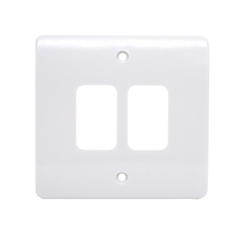 MK Logic Plus K3632, Two Gang Grid Switch Front Plate