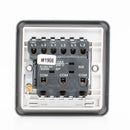 MK Albany Plus K4673BRC, 10A Three gang 2 Way Plate Switch in Brushed Chrome Finish