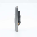 MK Albany Plus K4673BRC, 10A Three gang 2 Way Plate Switch in Brushed Chrome Finish