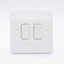 MK Logic Plus  K4872WHI, 10A Twin 2 Way Plate Switch
