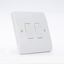 MK Logic Plus  K4872WHI, 10A Twin 2 Way Plate Switch