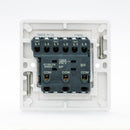 MK Logic Plus K4873SAWHI, 10A Three Gang 2 Way Plate Switch
