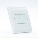 MK Logic Plus K4873SAWHI, 10A Three Gang 2 Way Plate Switch