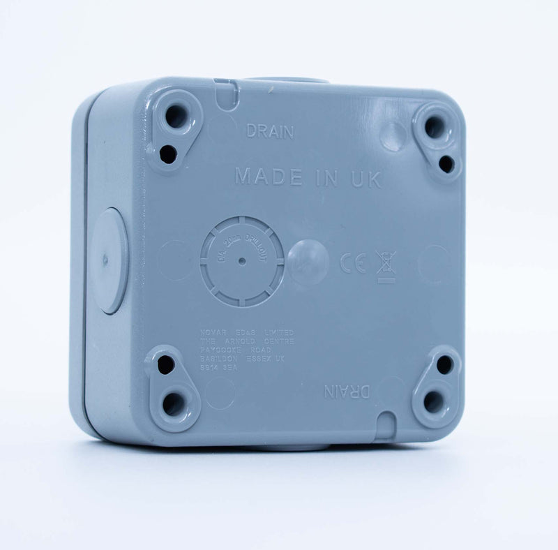 MK Masterseal K56420GRY, Weatherproof Single Switch  Enclosure (for use with any One Switch Module)