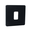 MK Dimensions KMH4331BLKC, Single Grid Switch Front Plate in Black Finish