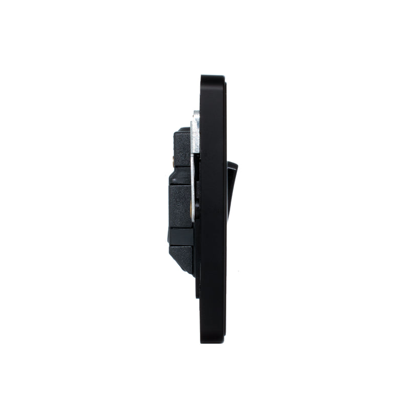 MK Dimensions Black Finish 10A Single 2 Way Grid Switch