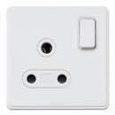 MK Dimensions MH4383WHIC, 15A Single Switch Socket Outlet in White Finish